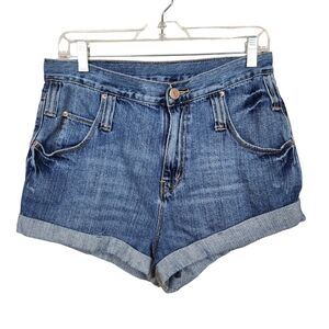 BDG Urban Outfitters UO Roll Up Denim Mom Jean Shorts High Rise Women's Size 28